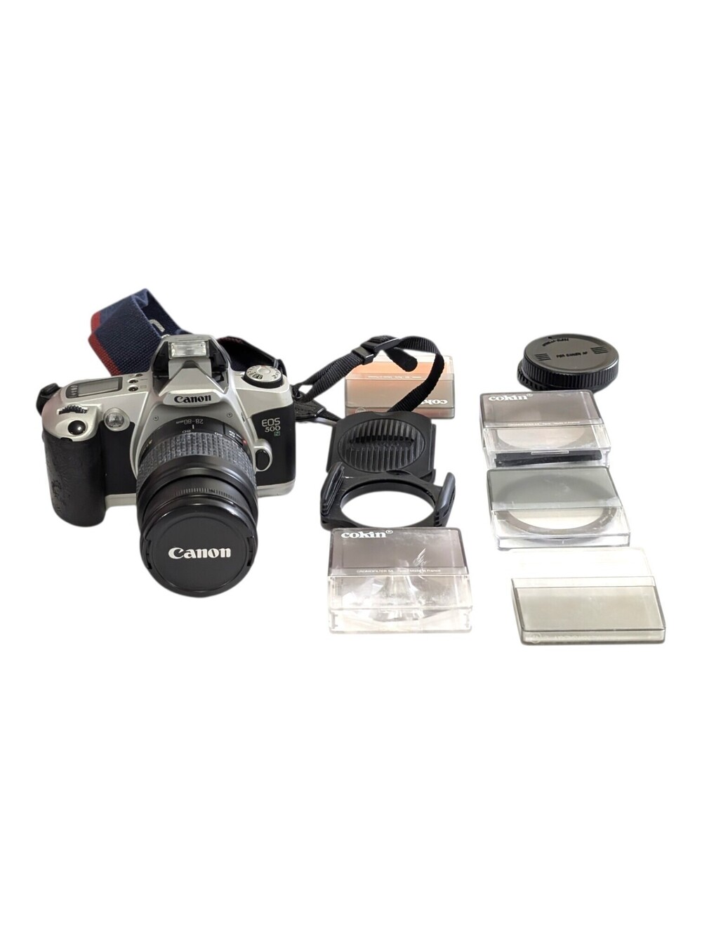 Canon EOS 500n 35mm SLR Film Camera Canon 28-80mm Lens Cokin Filters Adapter